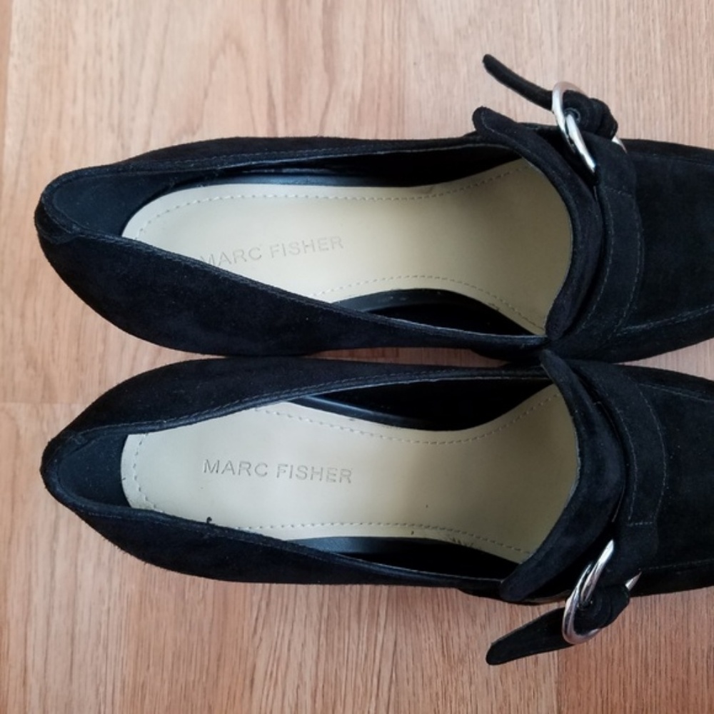 Marc Fisher Caila Dress Shoes Black Suede 9M - Picture 6 of 8